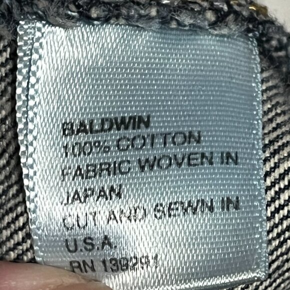 Baldwin The Henley Classic Slim Men's 34 x 31 Distressed Denim Jeans Kansas City - Picture 10 of 10